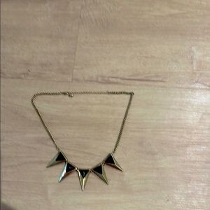 Gold and Black Geometric Necklace
